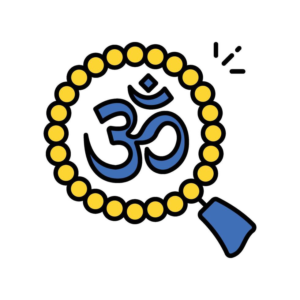 Rudraksha filled outline icon. EPS 10 file vector