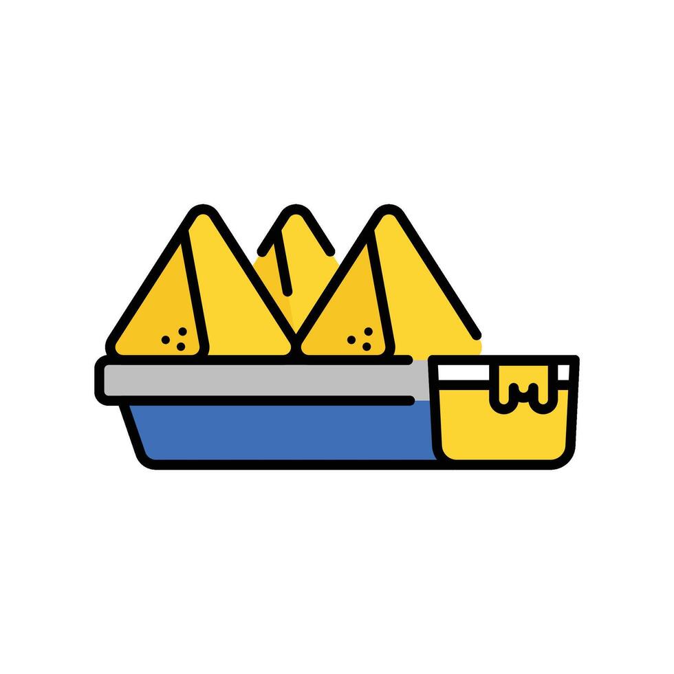 Samosa filled outline icon. EPS 10 file vector