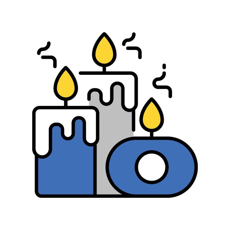 Candles filled outline icon. EPS 10 file vector