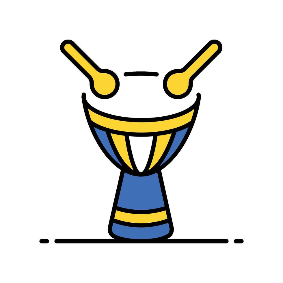 Drum filled outline icon. EPS 10 file vector