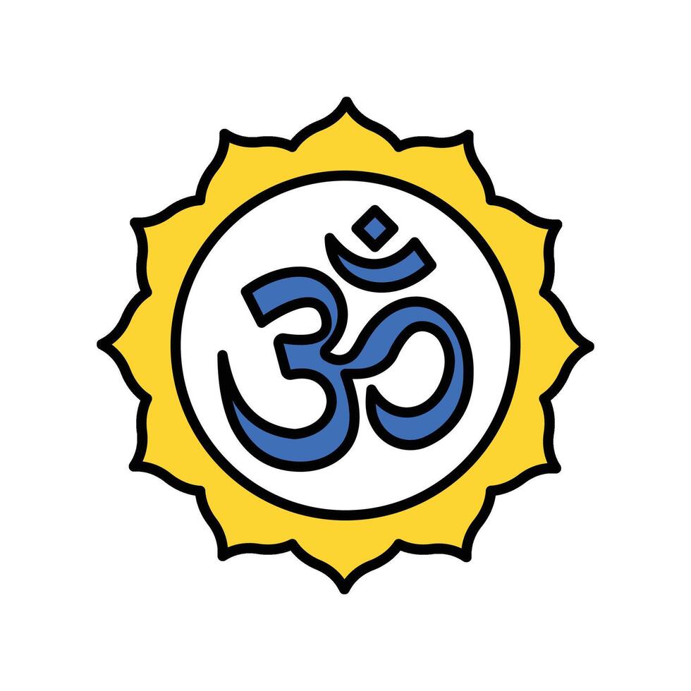 Om filled outline icon. EPS 10 file vector