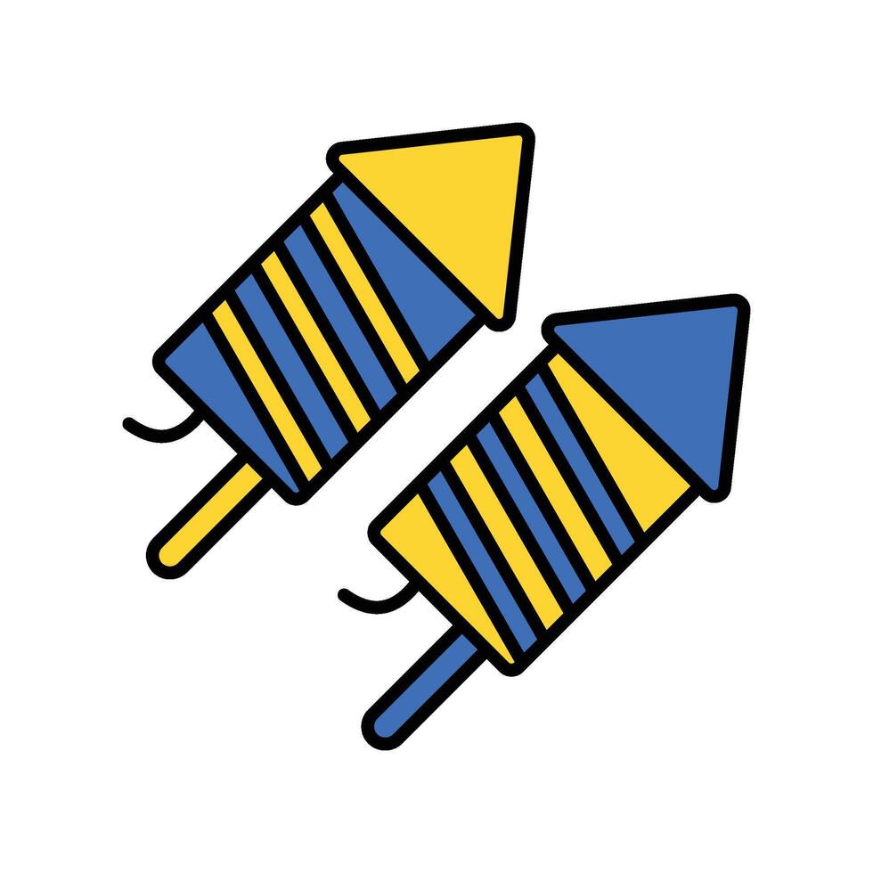 Fireworks filled outline icon. EPS 10 file vector