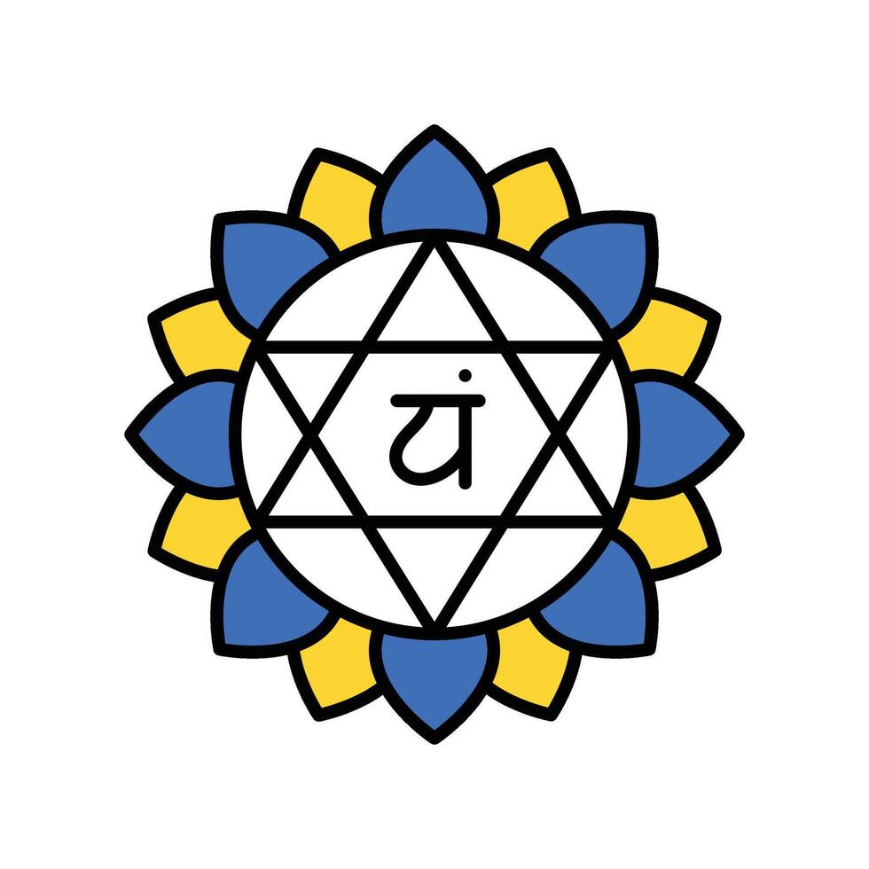 Chakra filled outline icon. EPS 10 file. vector