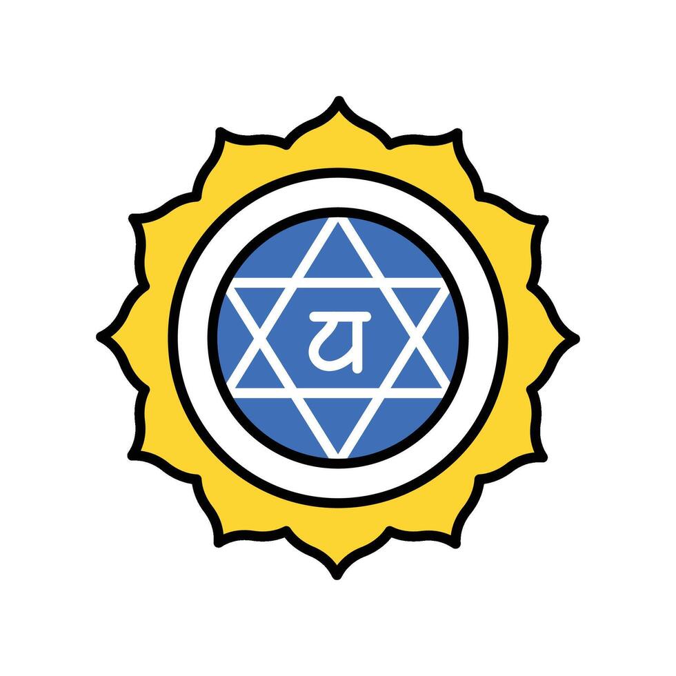 Chakra filled outline icon. EPS 10 file vector