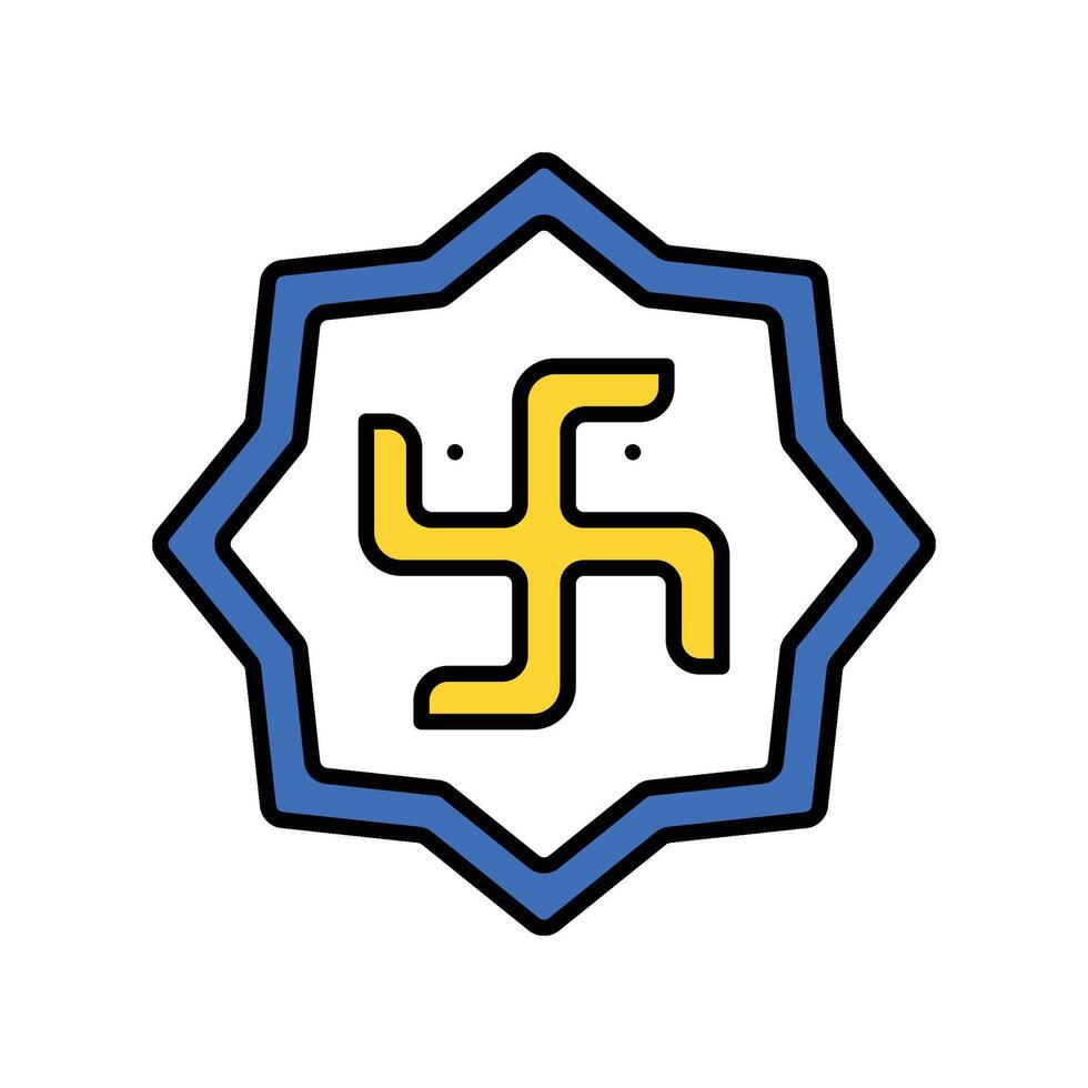 swastika filled outline icon. EPS 10 file vector