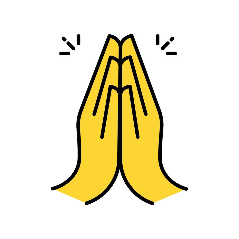 Namaste filled outline icon. EPS 10 file vector