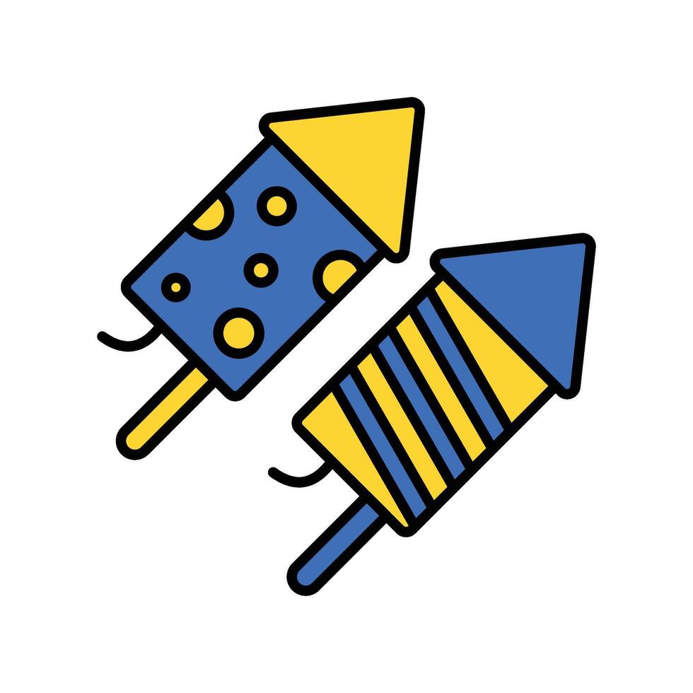 Fire works Carnival filled outline icon. EPS 10 file vector