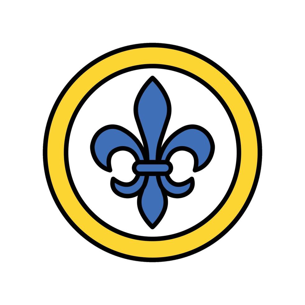 Coin filled outline icon. EPS 10 file vector
