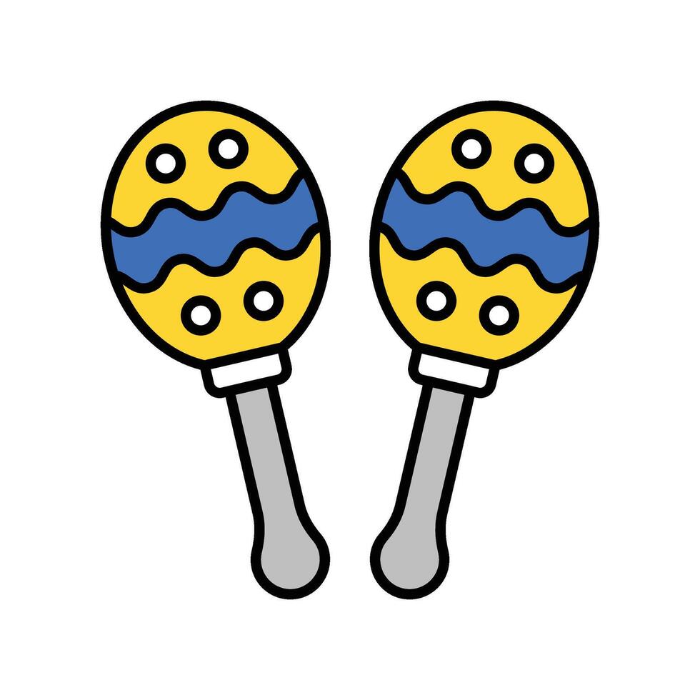 Maracas filled outline icon. EPS 10 file vector