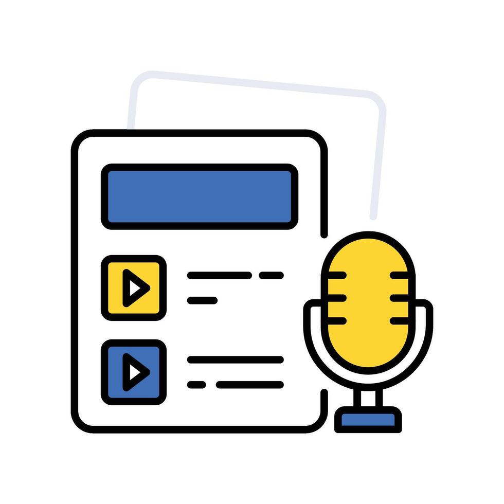 List filled outline icon. EPS 10 file vector