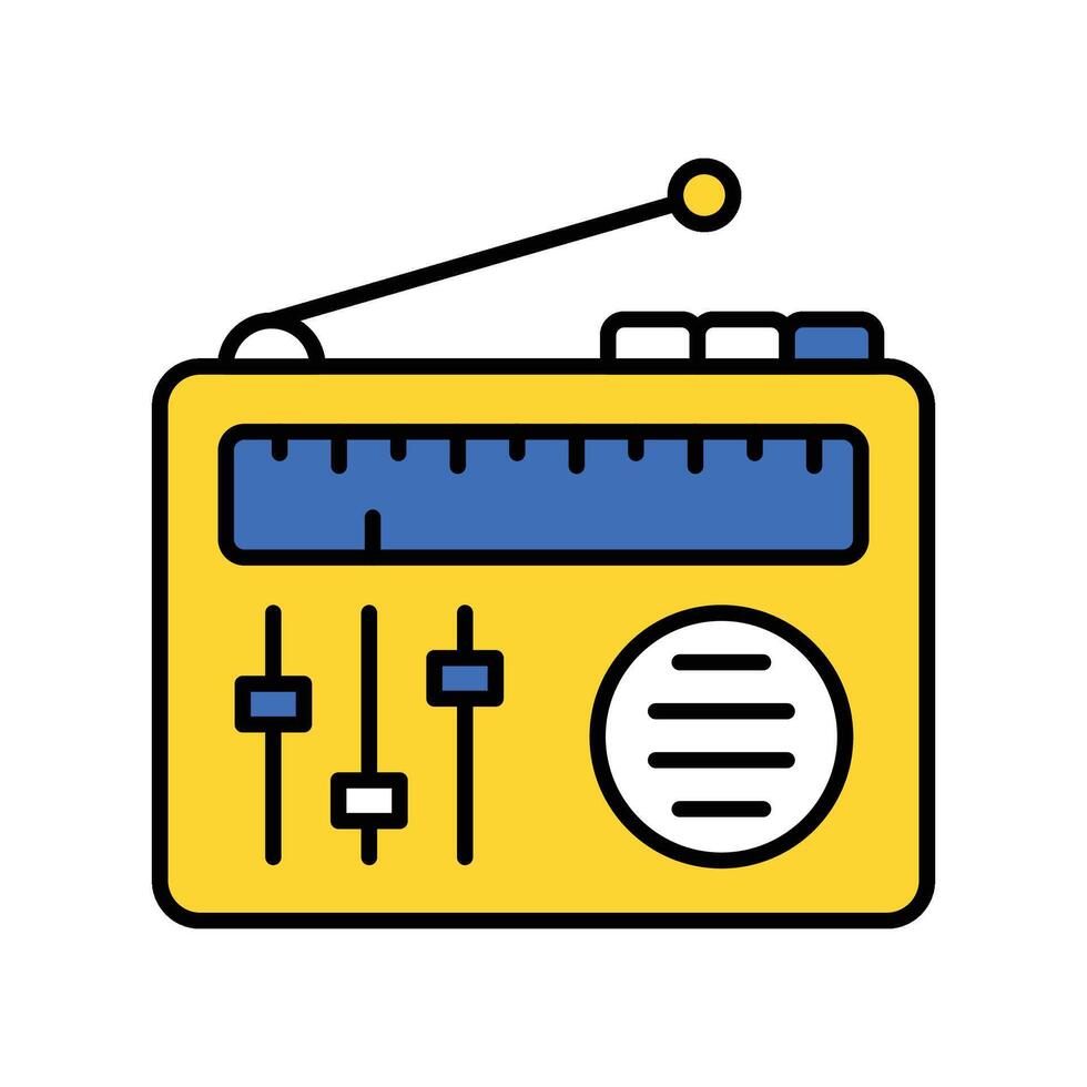 Radio filled outline icon. EPS 10 file vector