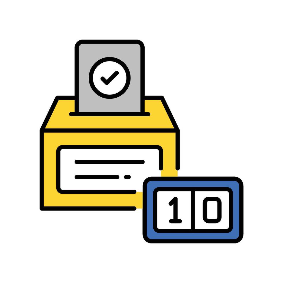 Vote Counting filled outline EPS 10 file vector