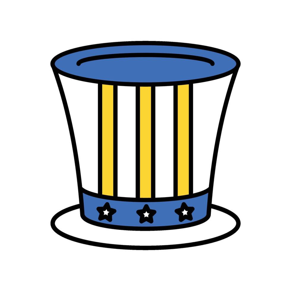 Hat filled outline EPS 10 file vector