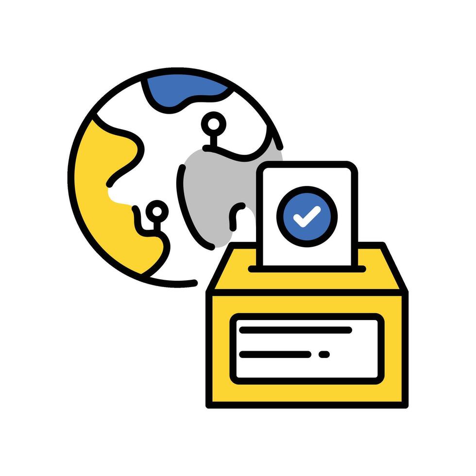 Electoral Place filled outline EPS 10 file vector