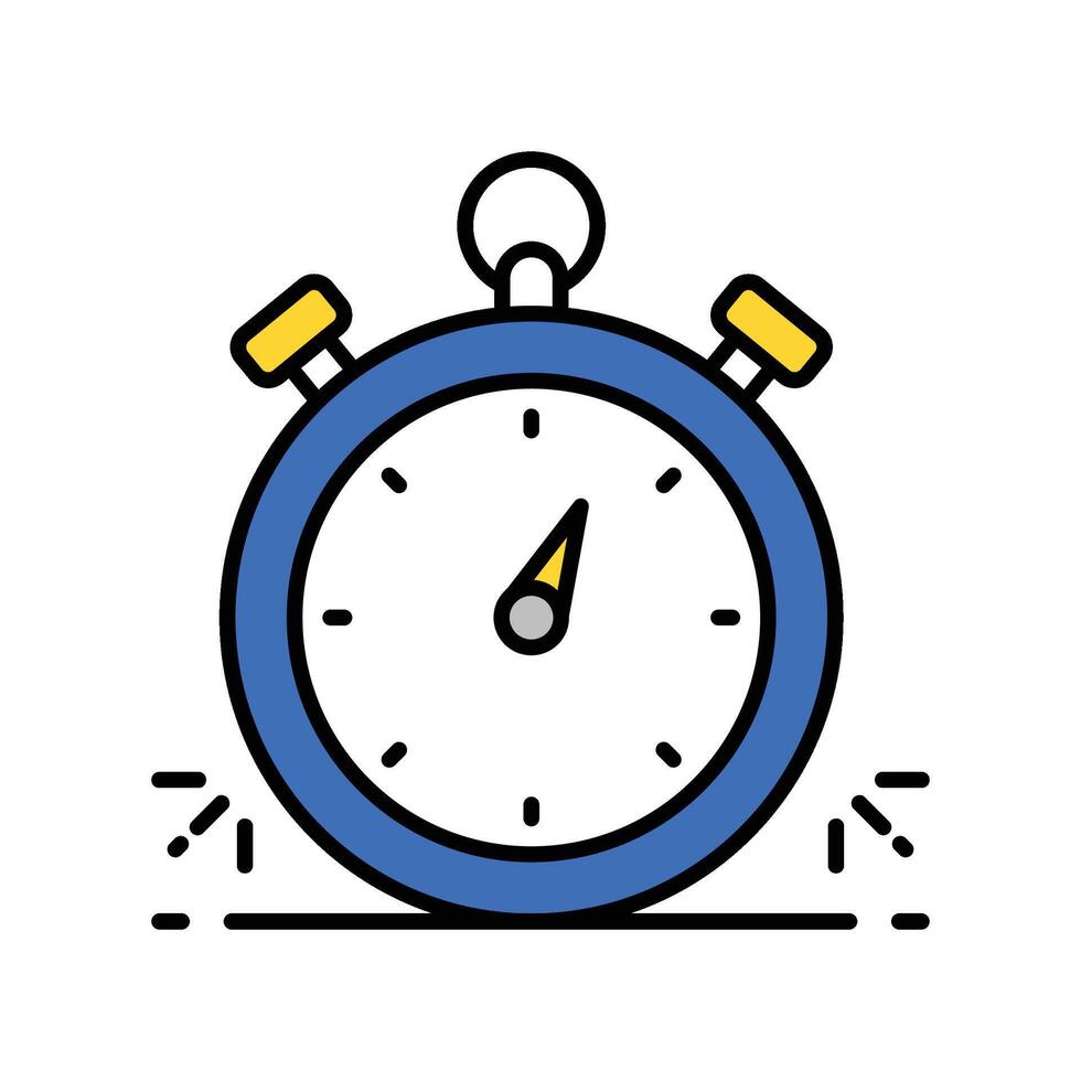 Stopwatch filled outline icon. EPS 10 file vector