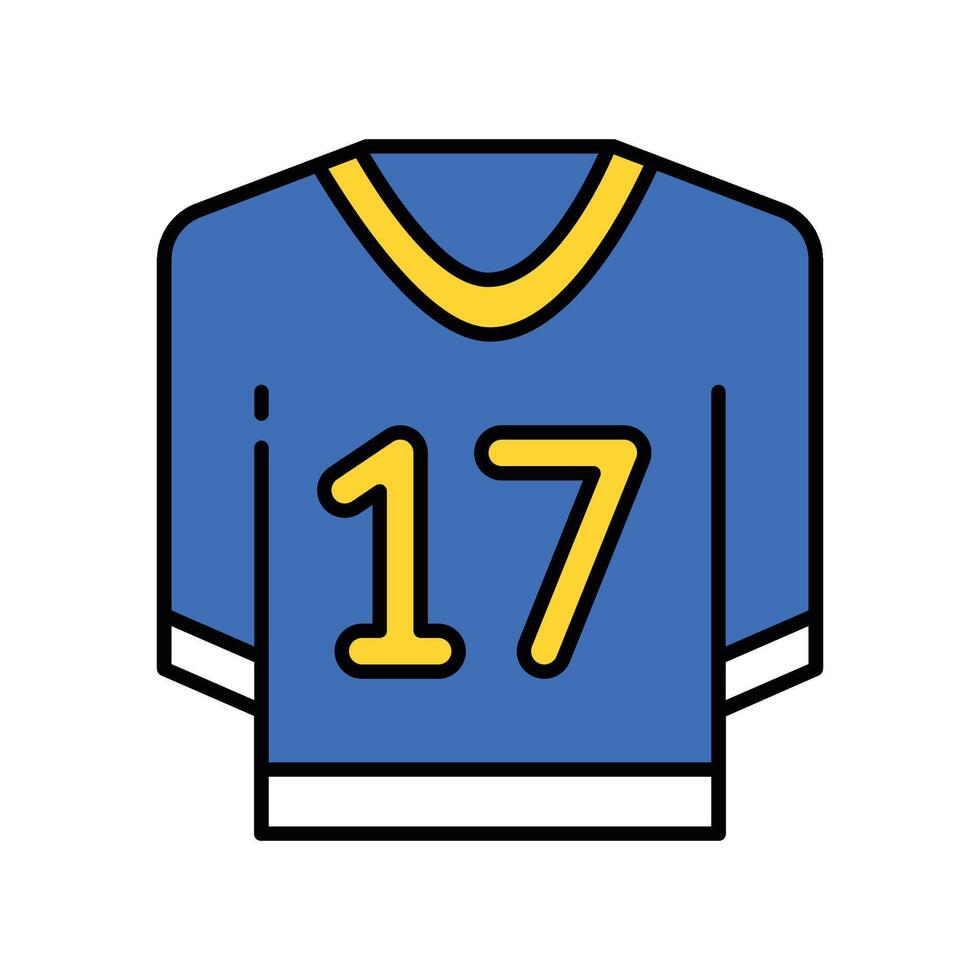 Jersey filled outline icon. EPS 10 file vector