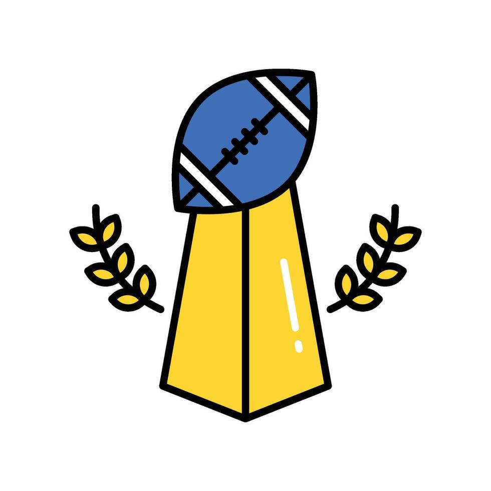 Super Bowl filled outline icon. EPS 10 file vector