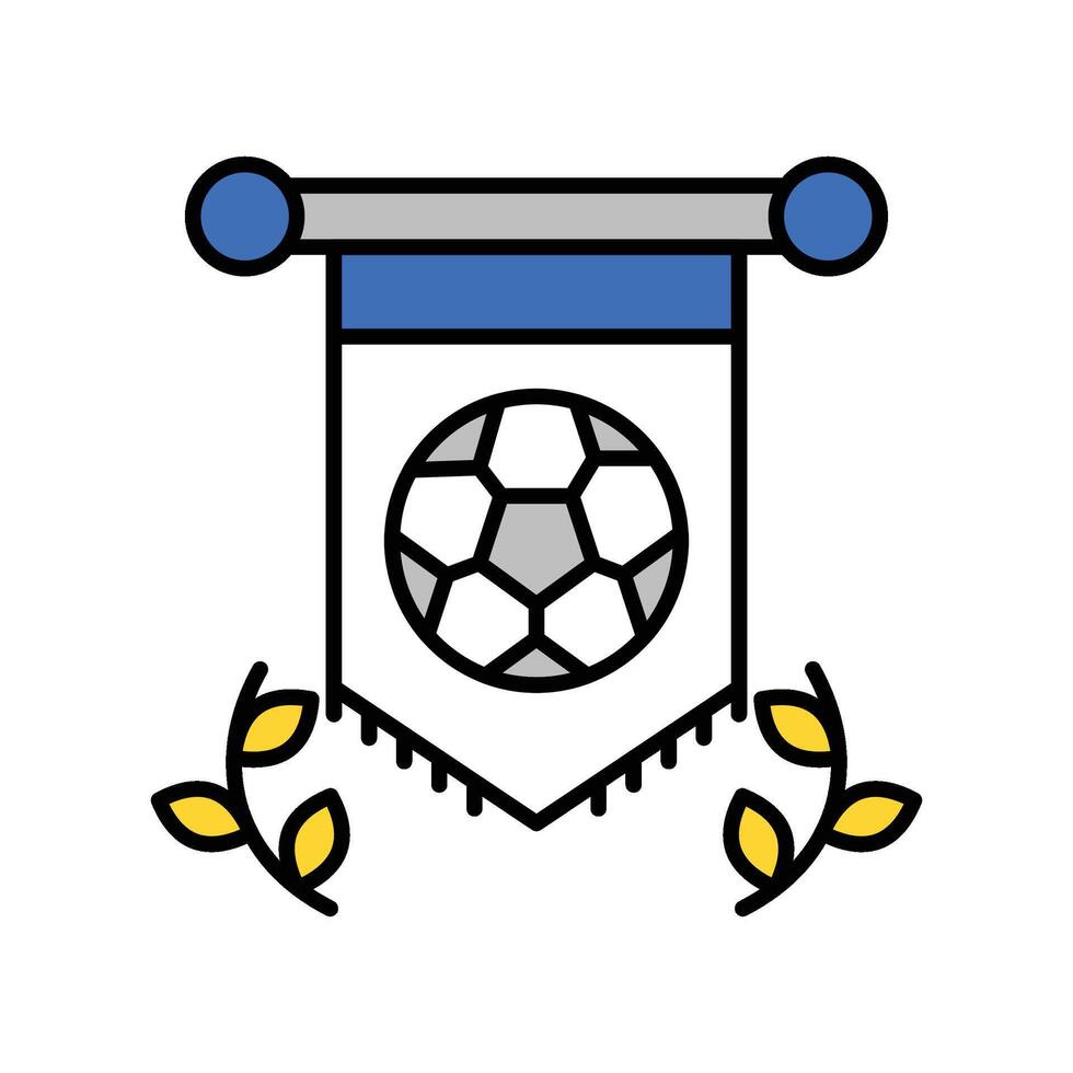Football pennant filled outline icon. EPS 10 file vector