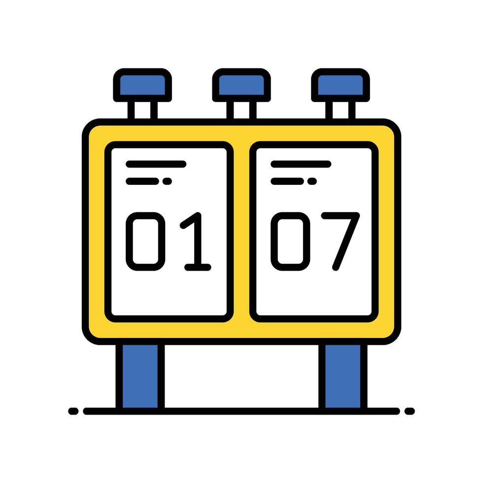 Score Board filled outline icon. EPS 10 file vector