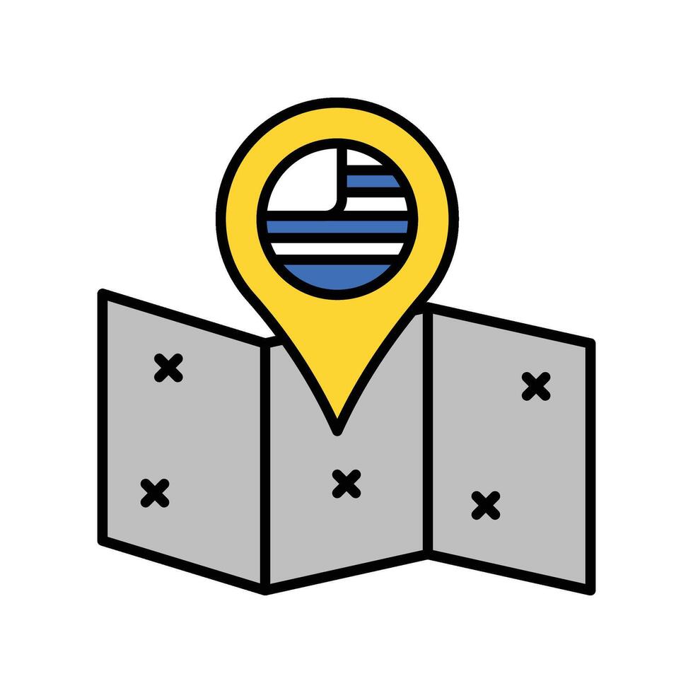 Usa Map filled outline icon. EPS 10 file vector