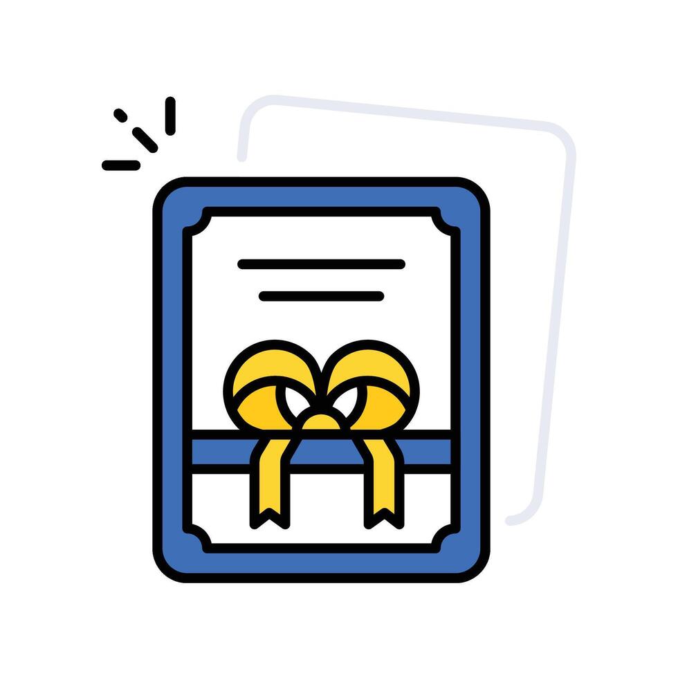 Greeting Card filled outline icon. EPS 10 file vector