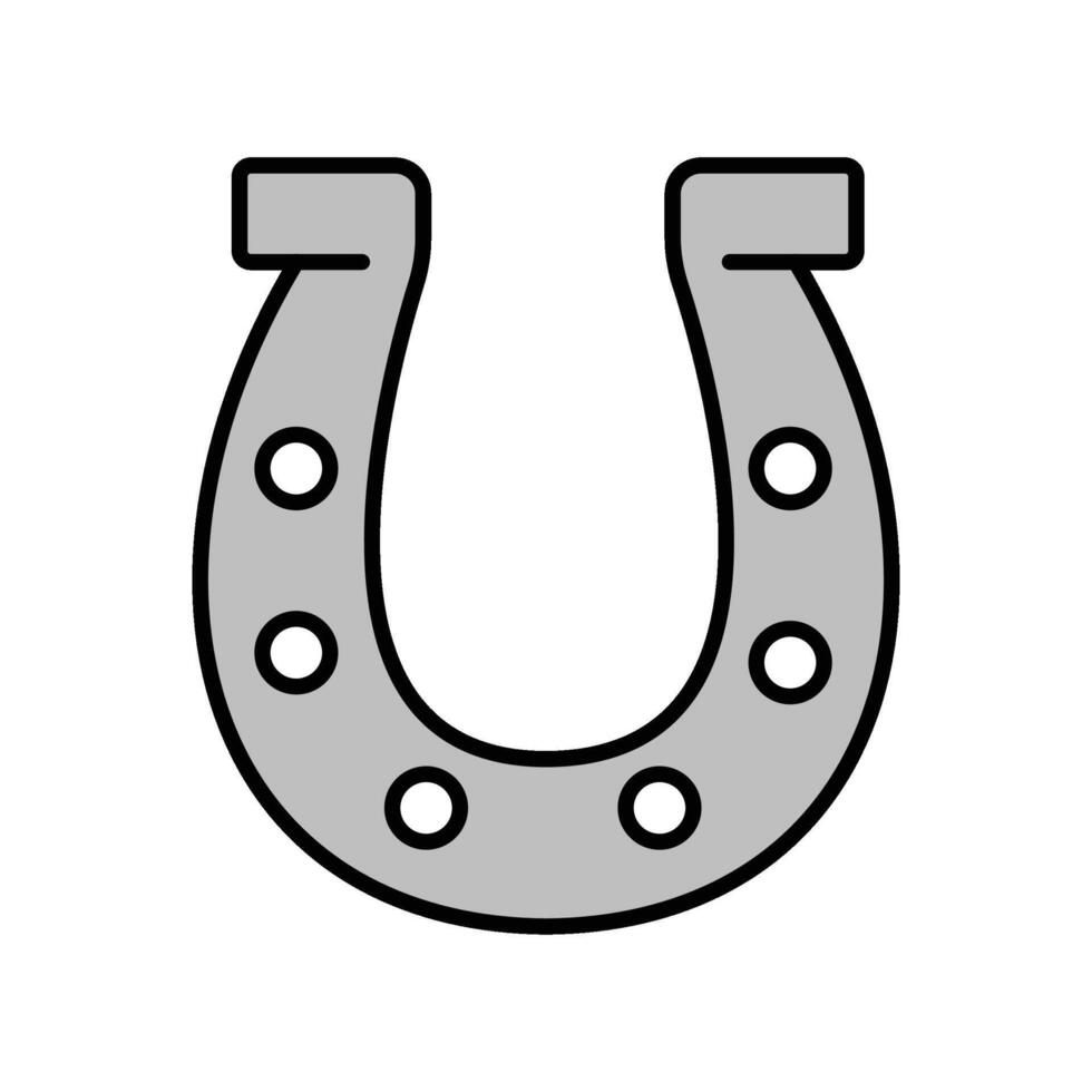 horseshoe filled outline icon. EPS 10 file vector