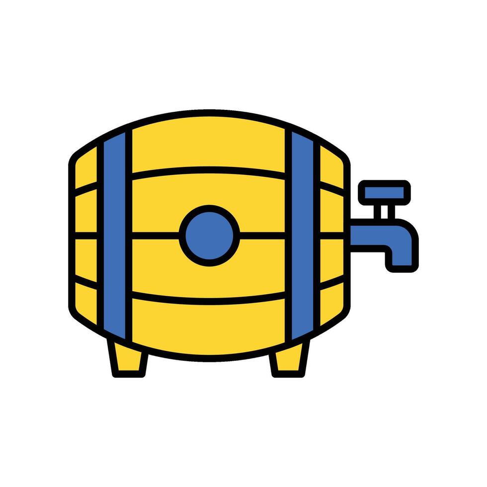 Barrel filled outline icon. EPS 10 file vector