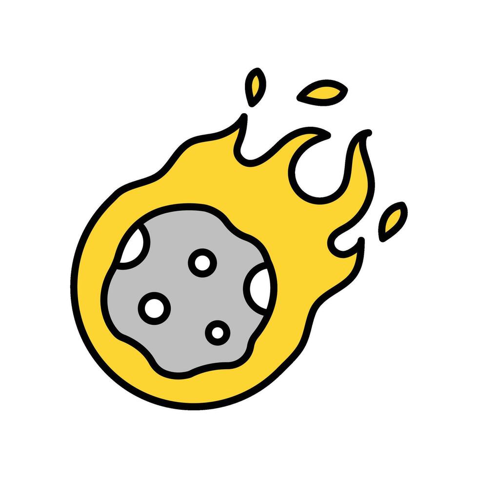 Asteroid filled outline icon. EPS. 10 file vector