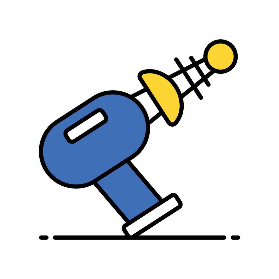 Space Gun filled outline icon. EPS. 10 file vector