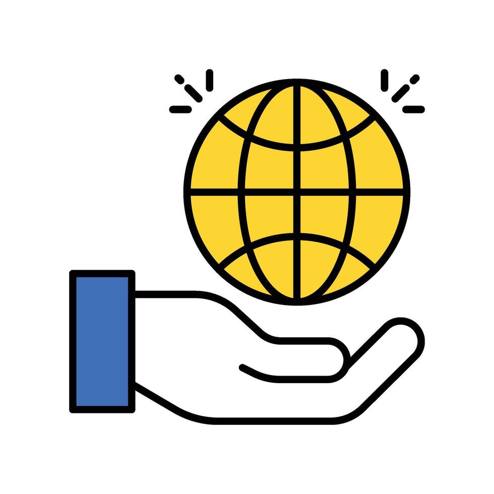 Social Responsibility filled outline icon. EPS 10 file vector