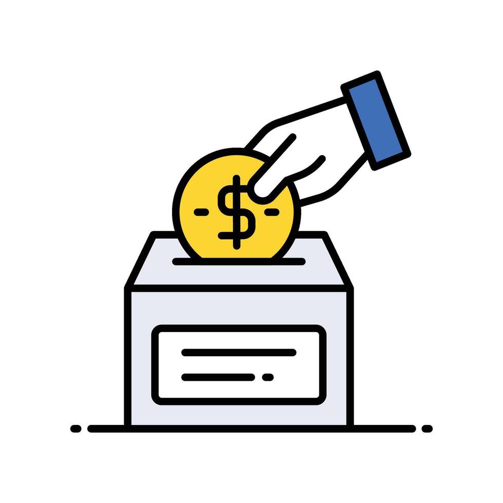 Charity filled outline icon. EPS 10 file vector