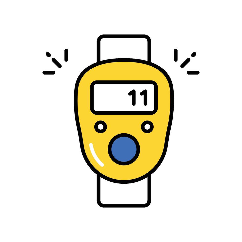 Finger counter filled outline icon. EPS 10 file vector