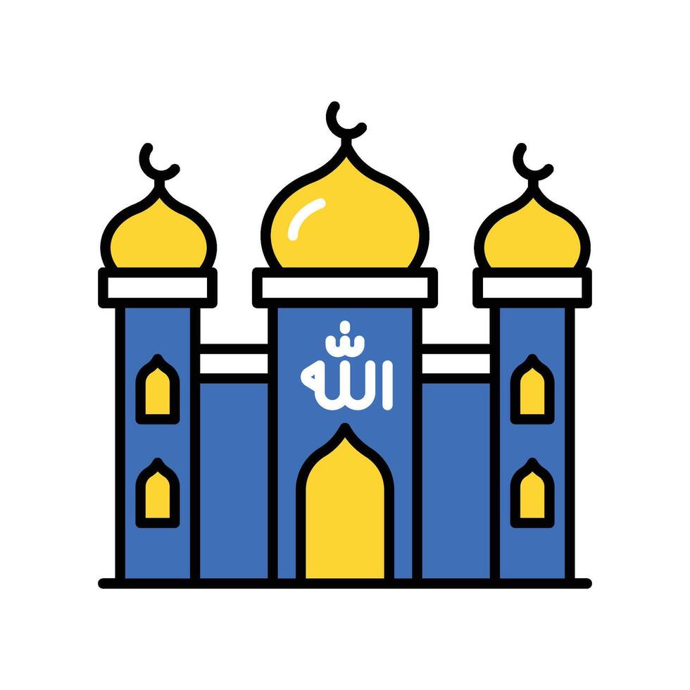 Mosque filled outline icon. EPS 10 file vector