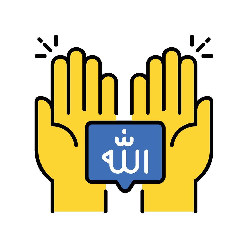 Pray filled outline icon. EPS 10 file. vector