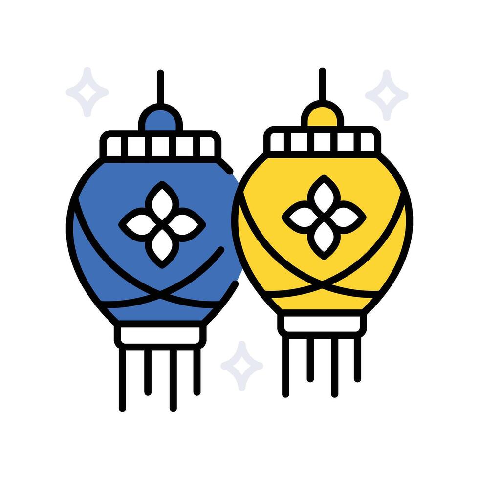 Arabic Lamp filled outline icon. EPS 10 file vector