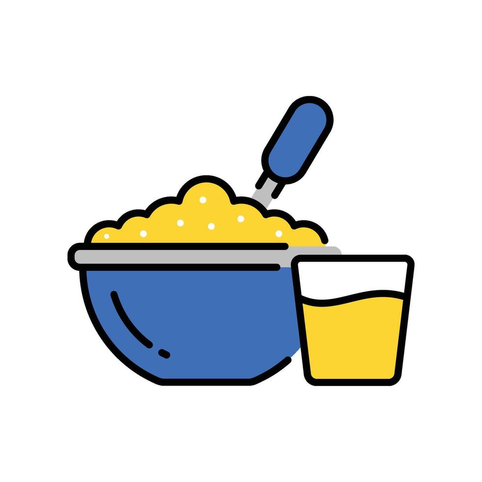 Sehri Food filled outline icon. EPS 10 file vector