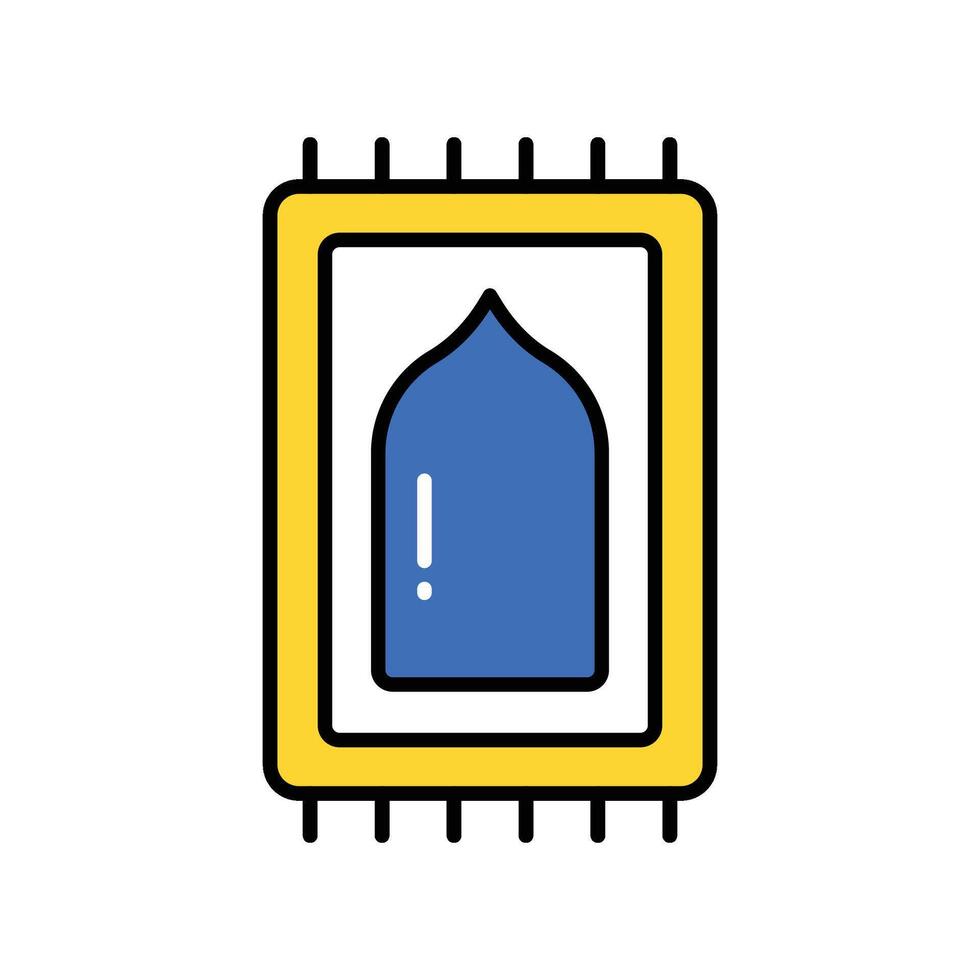 prayer mat filled outline icon. EPS 10 file vector
