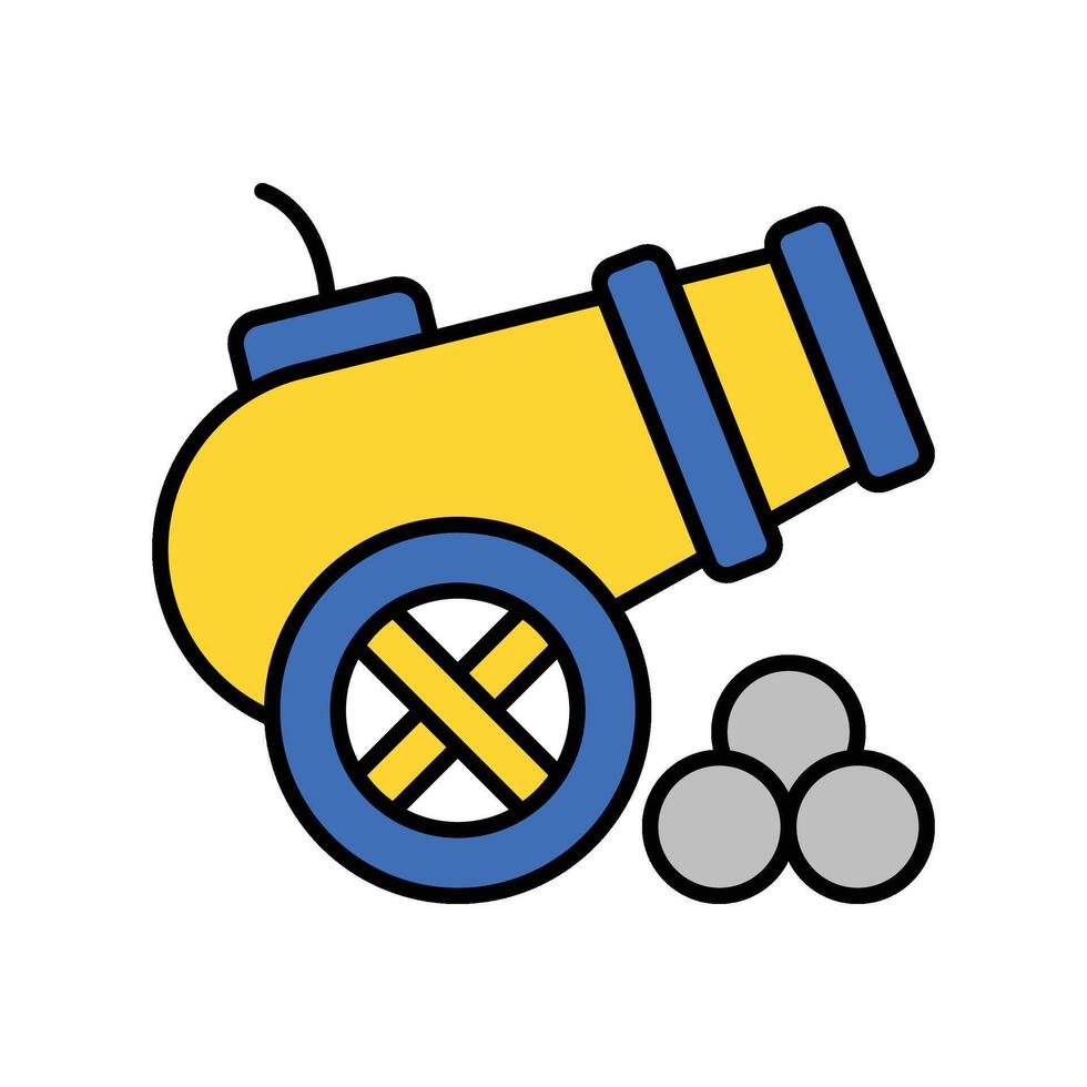 cannon filled outline icon. EPS 10 file vector