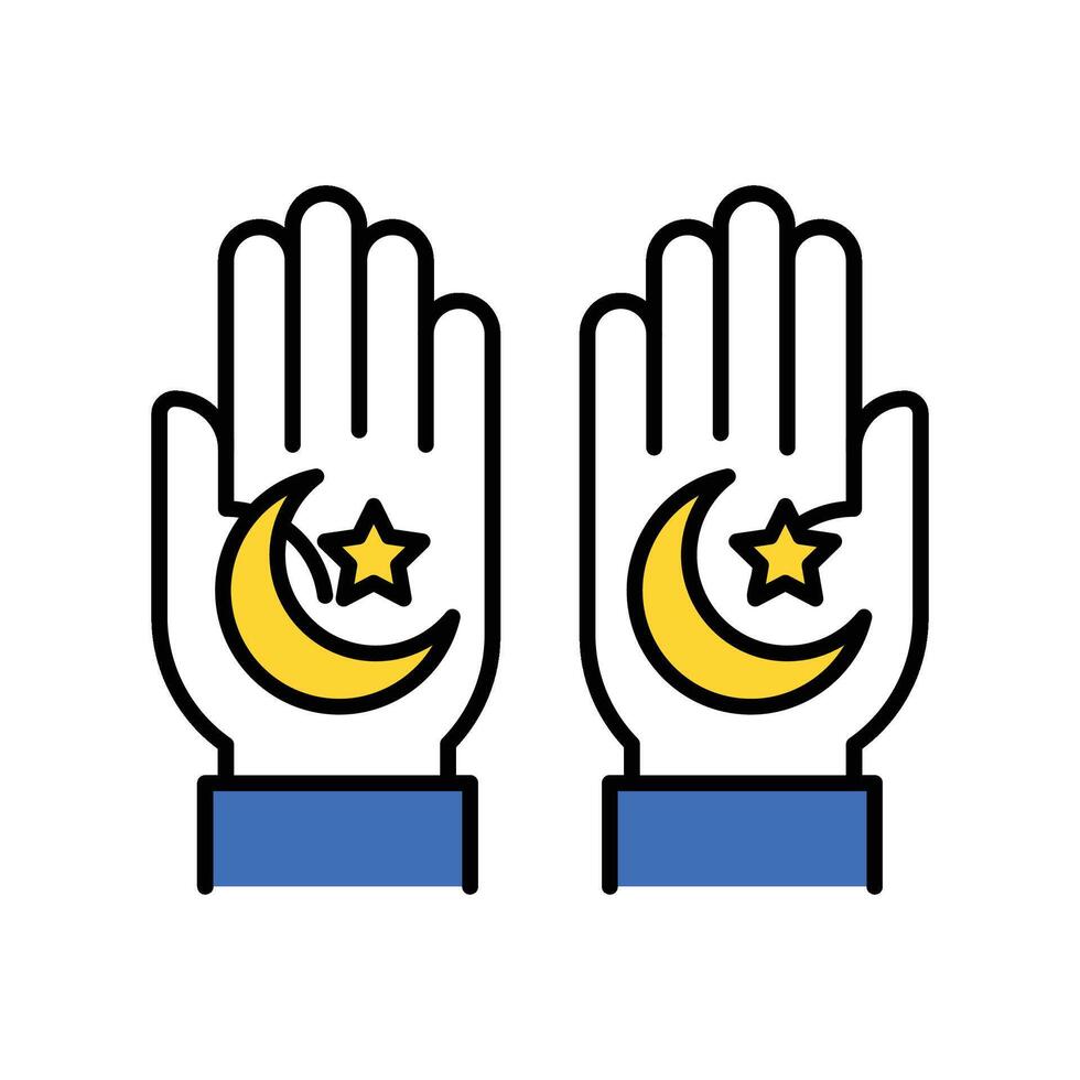 Mehndi filled outline icon. EPS 10 file vector