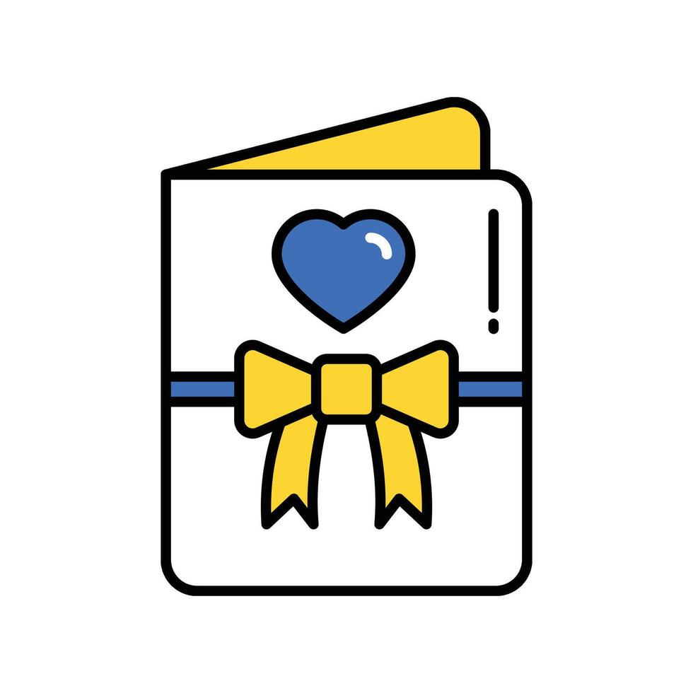 Wedding Card filled outline icon. EPS 10 file vector