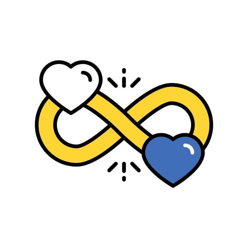 Forever filled outline icon. EPS 10 file vector