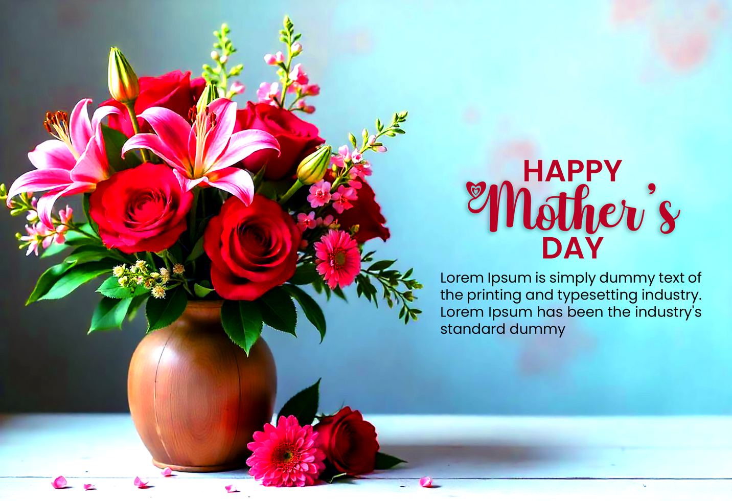Happy Mother's Day Floral Bouquet psd