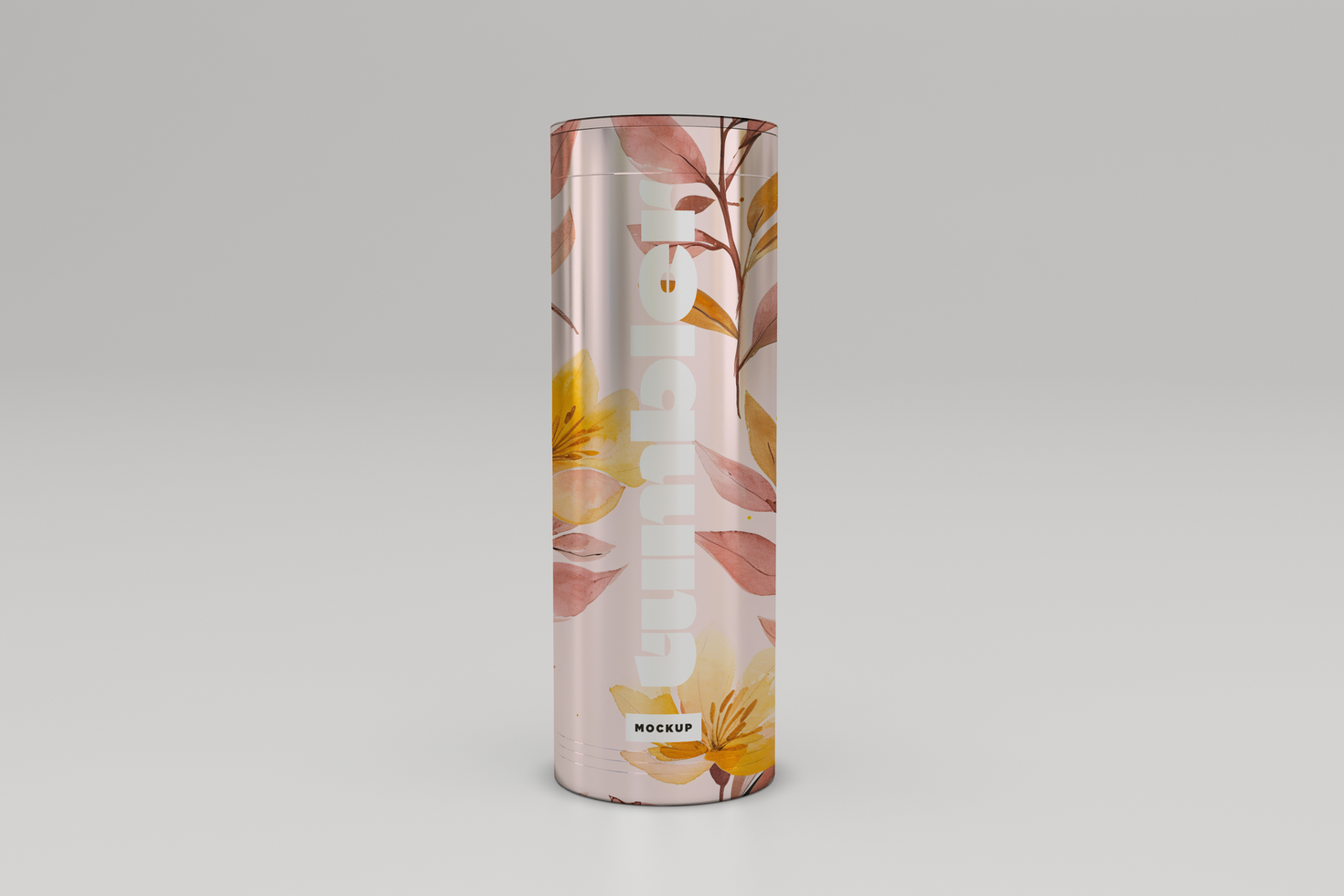 Tumbler Drinking Jar Mockup on Gray background psd