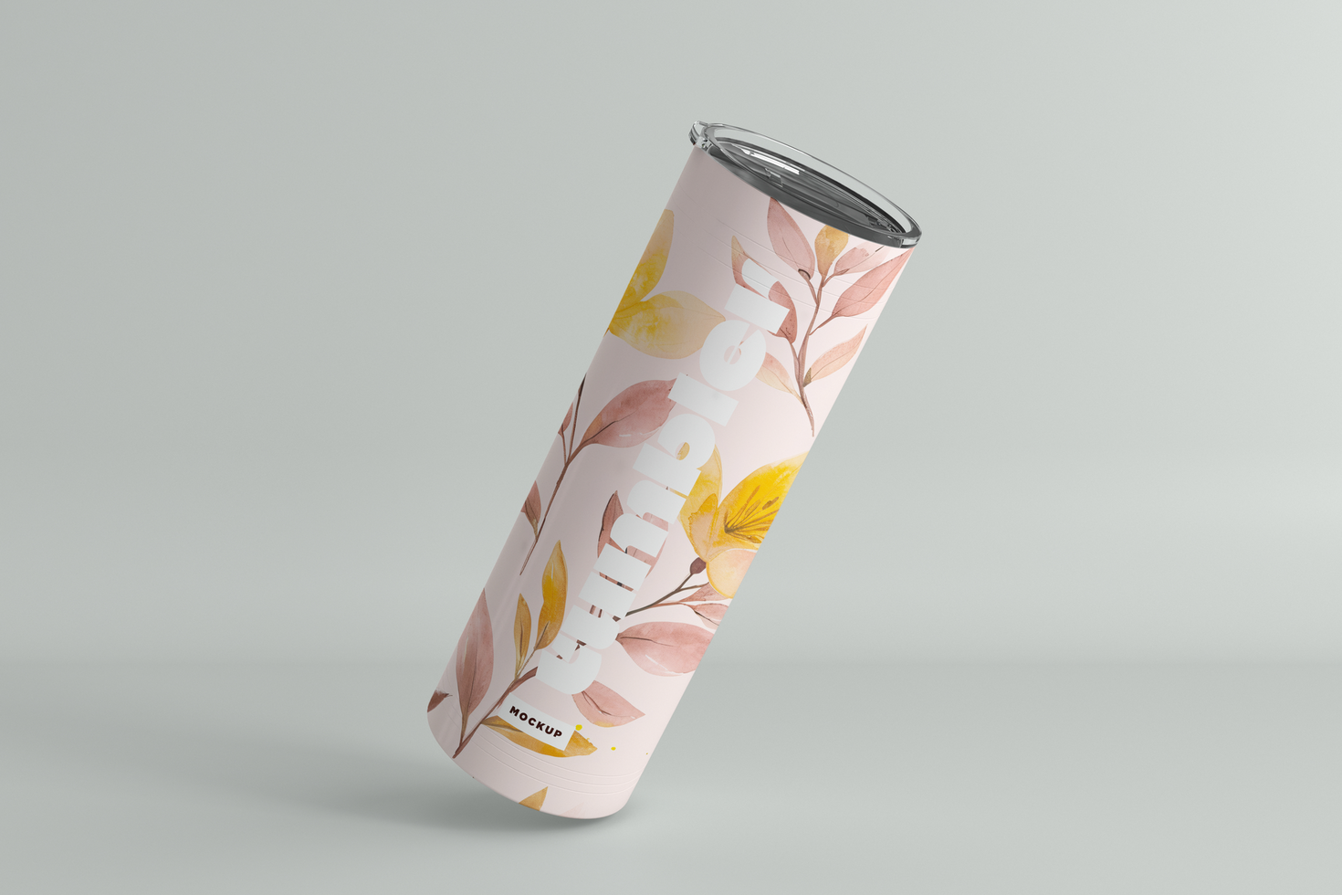 Drinking Jar Tumbler Mockup falling psd