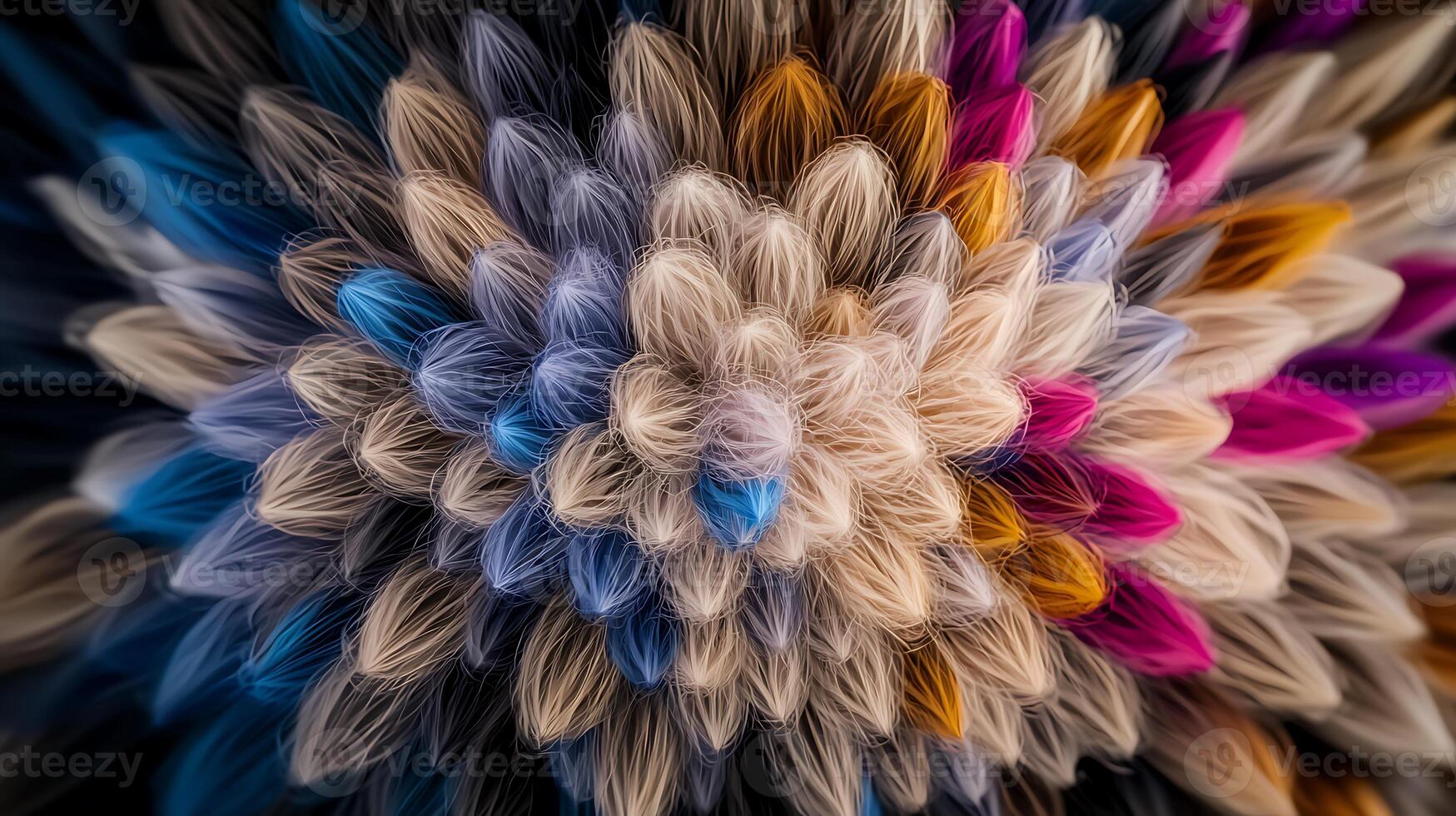Colorful abstract floral pattern with vibrant hues and soft textures, creating a dynamic visual effect photo