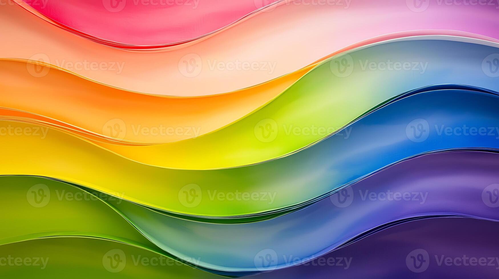 Vibrant flowing waves of color in a gradient pattern, creating a dynamic and artistic backdrop photo