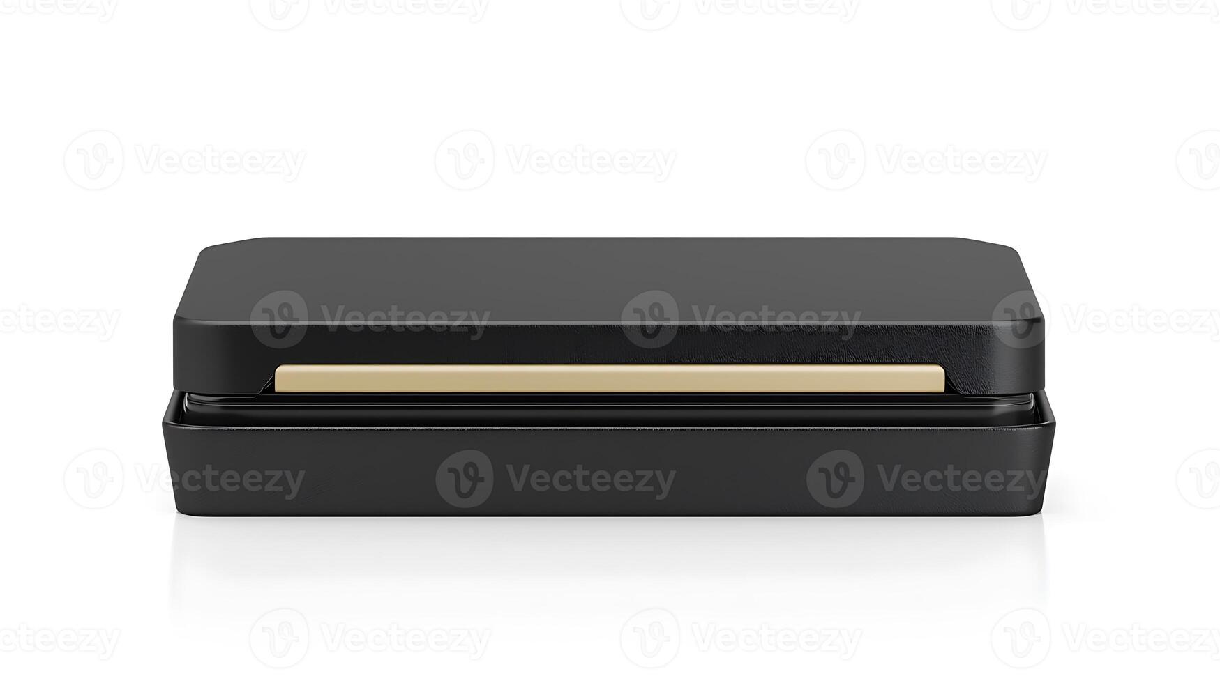 Sleek modern black device with gold accent on a white background, ideal for tech product showcases photo