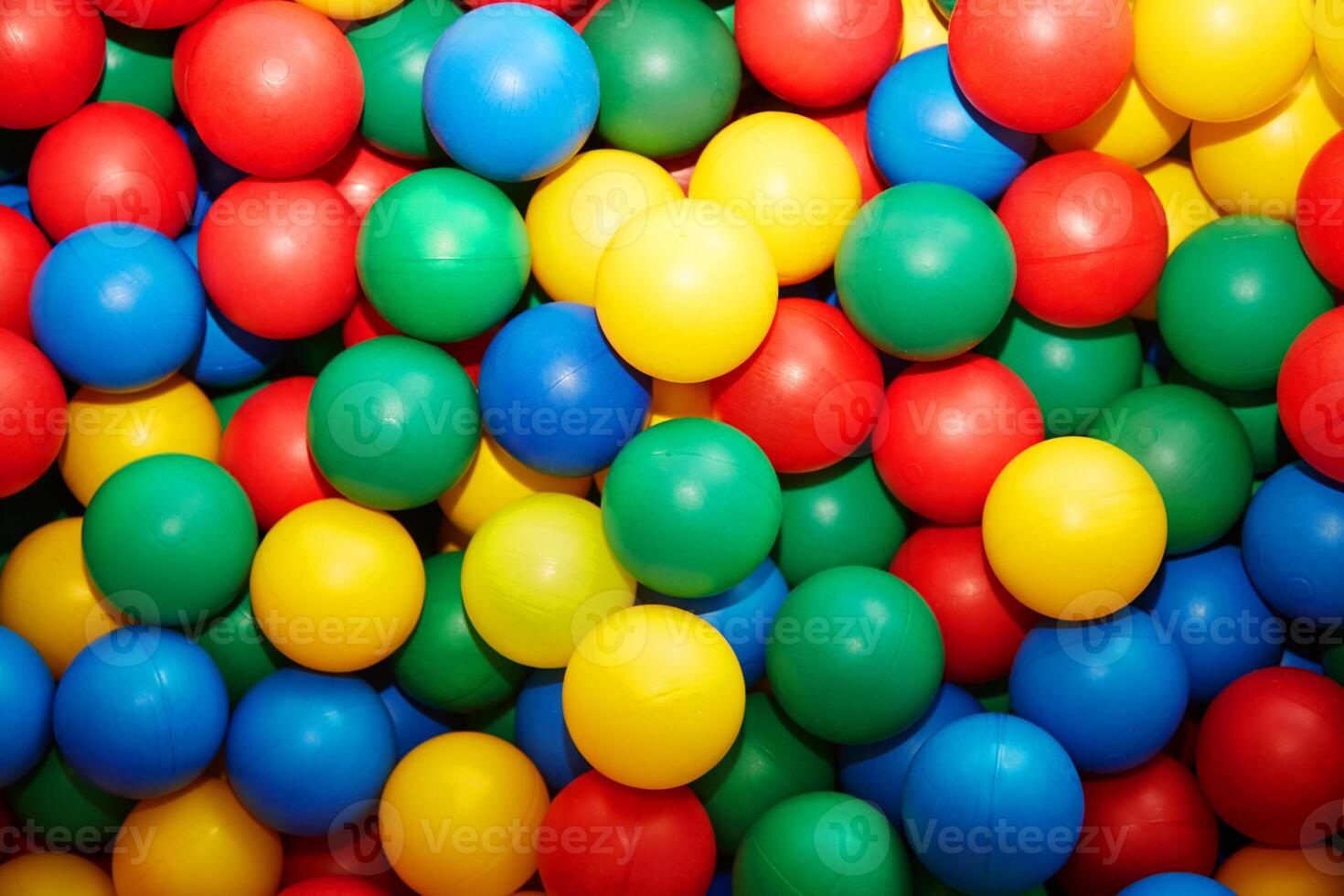 Multicolored plastic balls photo