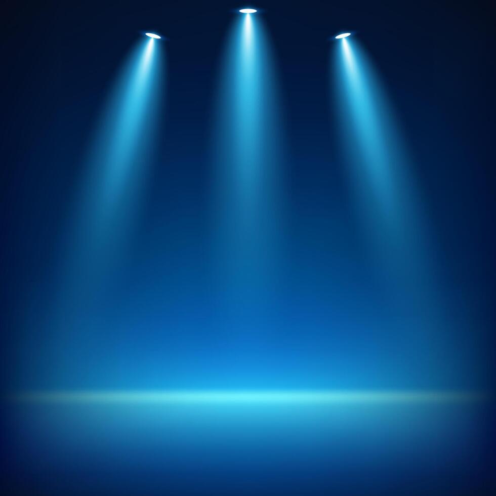 Dark blue color background. Empty room with light effect. Space for selling products on the website. illustration. vector