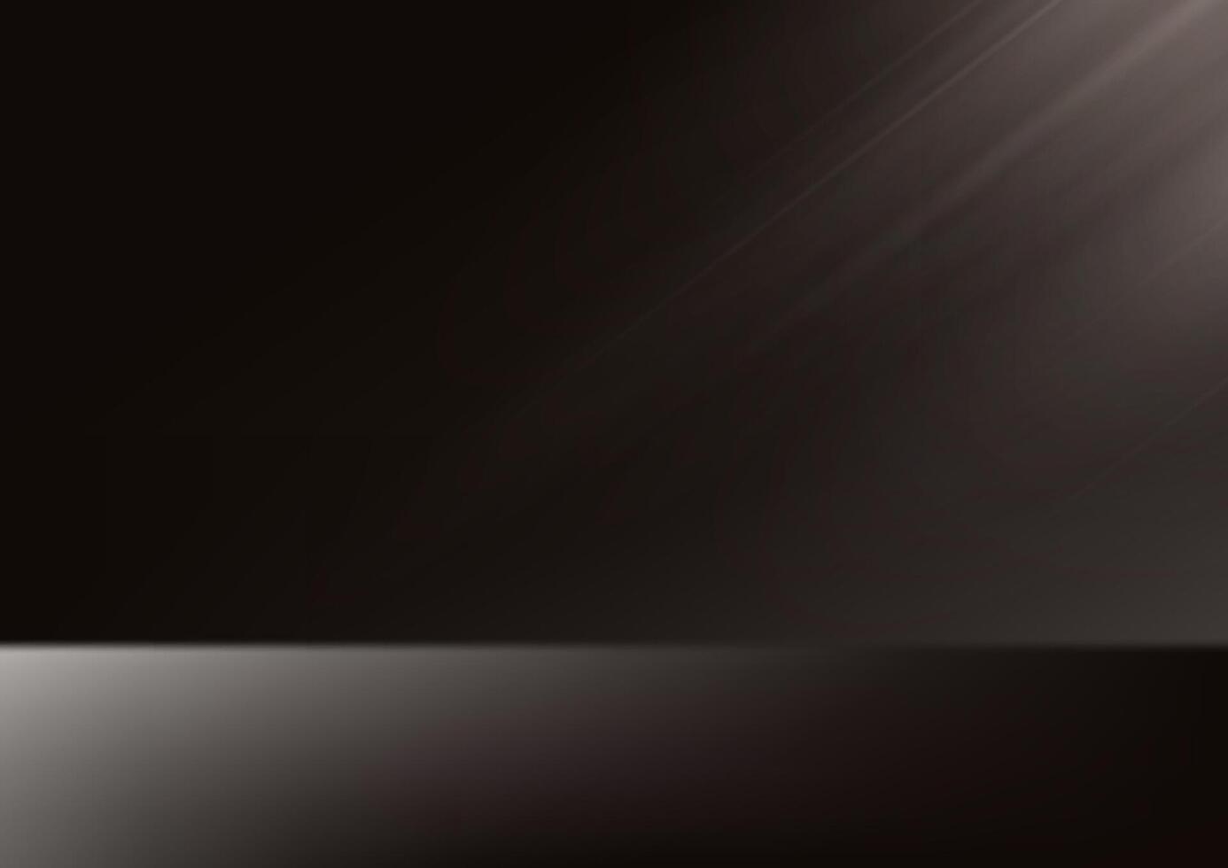 Black studio background. Empty Room Studio with table. Space for selling products, backdrop, wallpaper, background, text. Empty room with light effect. Gradient table. illustration. vector